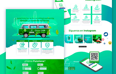 Waash Green ui ux webdesign wordpress