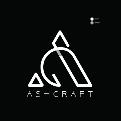 ASHCRAFT Logo artwork branding design flat icon illustration logo minimal typography vector