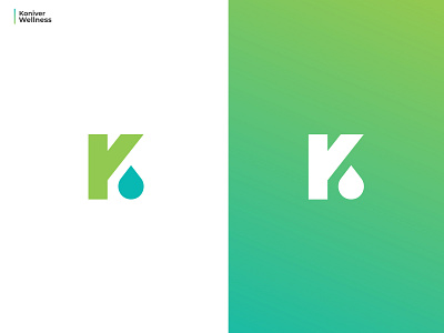 Koniver Wellness brand brand design drip health healthcare identity initial letterk lettermark logo logomark logos logotype mark minimal modern sleek wellness