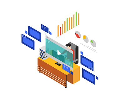 Data Control IT 2d animation app apple flat gif icon icon design icon set illustration illustrator isometric isometric art motion motion graphic website