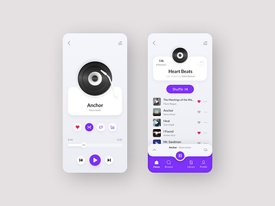 Music Player App Concept app app design black concept dailyui design illustration light mobile mobile app mobile app design mobile application mobile ui music music player ui uidesign uiux web webdesign