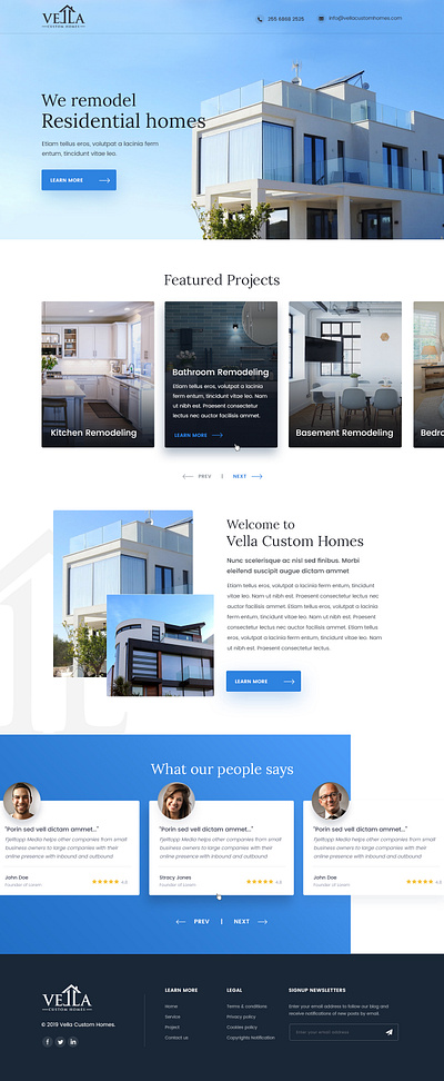 Vella bootstrap4 constrution design minimalistic photoshop typography ui web