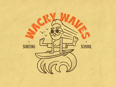 WACKY WAVES artwork design digitalart drawing graphicdesign illustration illustrator photoshop procreate retro type typography vector vintage