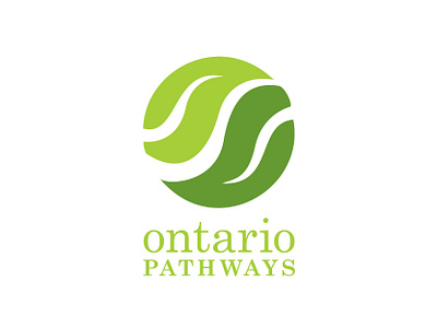 Ontario Pathways Logo adobe illustrator badge branding design finger lakes flat graphic design illustration line logo logo design pathways shape trails typography upstate ny vector