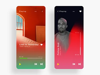 Music app color dailyui fresh gradient mobile music music app music player musician play play music sound spotify