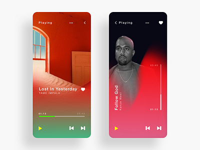 Music app color dailyui fresh gradient mobile music music app music player musician play play music sound spotify