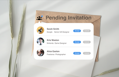 DailyUI078 - Pending Invitation daily 100 challenge dailyui dailyui078 dailyui78 pending invitation webdesign