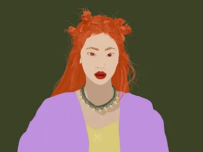 Orange Hair :) illustration illustration design illustration digital women