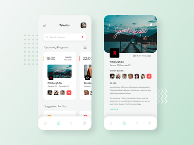 Telestar App UI | Mob UI adobe xd app design mobile app mobile design mobile ui netflix television ui ui ux ui design ux ux design web series