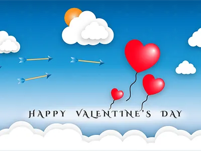 Valentine banner design free file illustration ui ux