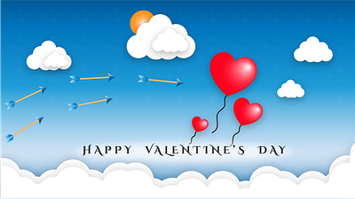 Valentine banner design free file illustration ui ux