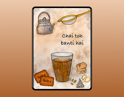 For chai lovers.. apple ipad artwork chai digital art digital illustration food food and drink foodie foodillustration graphic design graphic designer graphicdesign illustration illustration art indian indiantea ipadpro procreate