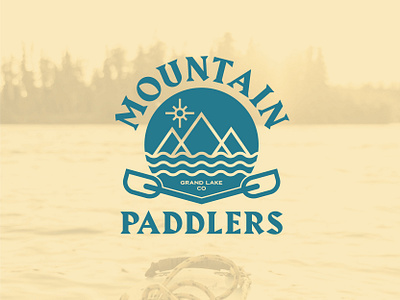 Mountain Paddlers Kayak Logo branding colorado daily grand lake kayak logo mountain outdoors paddlers visual identity