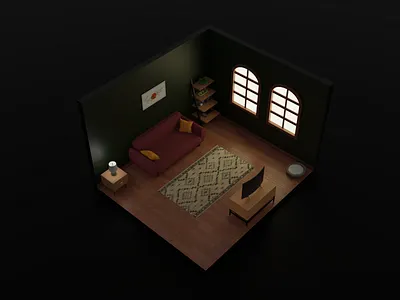 3D Isometric Scene (Free Download) 3d 3d design 3d model app blender design download em free 3d scene graphic design idea isomteric minimal model ui ux