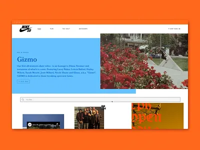 NikeSB.com content digital interactive nike skateboarding web design