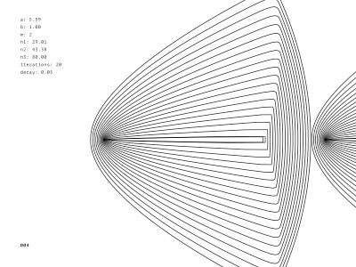 004 Generative Art abstract art black bw generative geometric lineart lines minimal series sideproject white