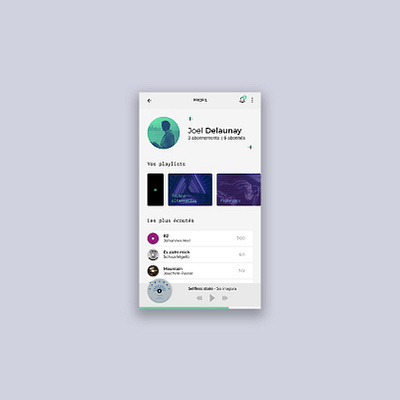 User profile - music app app dailyui dailyui 006 music app playlist ui uiux user interface user profile