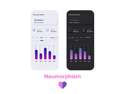 Neumorphism Report Design adobe xd product design ui design uxdesign