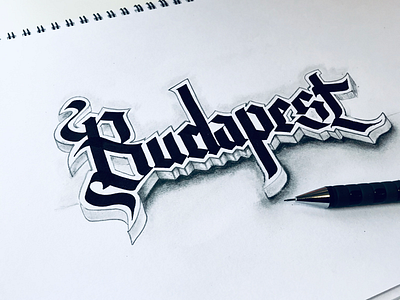 Budapest calligraphy typography