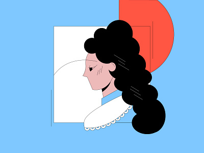 Milady 2dillustration adobe illustrator ai character character design flat design flat illustration illustration lady minimalism oldschool outline vector