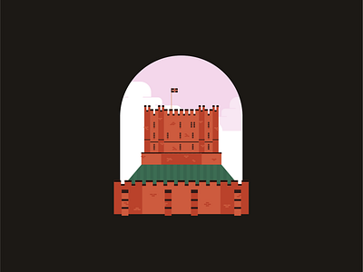 Durham Castle castle durham fort history illustration north east uk vector illustration