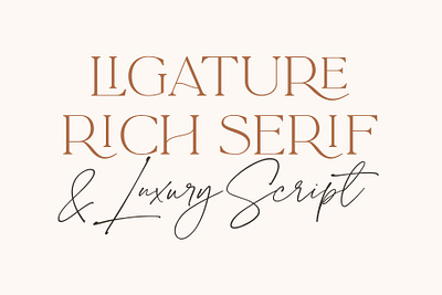 La Luxes Font Duo + Logos design font font design font duo fonts graphic design lettering ligatures logo font logo fonts logos retro font retro fonts script font serif font typeface typefaces typography vintage font vintage fonts