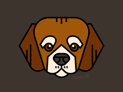 Beagle dog flat illustration vector