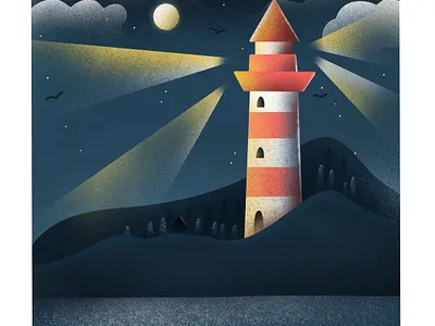 Leuchtturm blue design digital illustration illustration illustrator kiasue leuchtturm procreate procreate art procreateapp sea vitaminsea