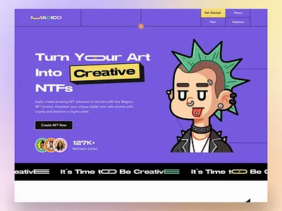 Magico NFT Creator animation create nft design digital art interaction minimal nft nft art nft creator web design website