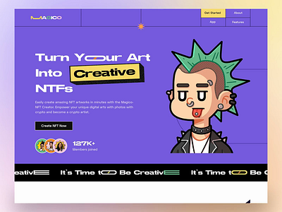 Magico NFT Creator animation create nft design digital art interaction minimal nft nft art nft creator web design website