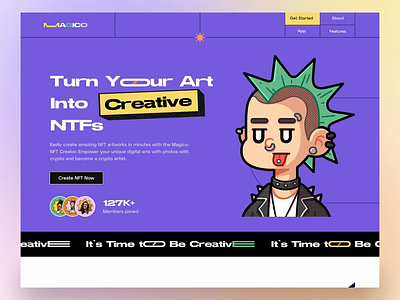 Magico NFT Creator animation create nft design digital art interaction minimal nft nft art nft creator web design website