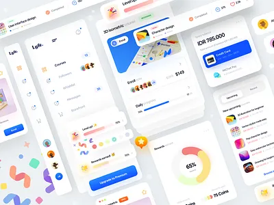 Lyfe Web UI Components - #VisualExploration app bold branding clean colorful components dashboard desktop flat interface minimal social ui ui design user interface ux web webdesign website website design