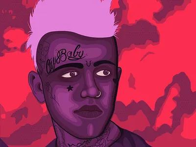 Lil Peep 2d design illustration lil lilpeep peep rip vector