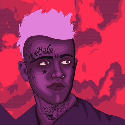 Lil Peep 2d design illustration lil lilpeep peep rip vector