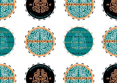Mend Stickers Set #1 design icon illustration illustrator logo mental health minimal type vector web