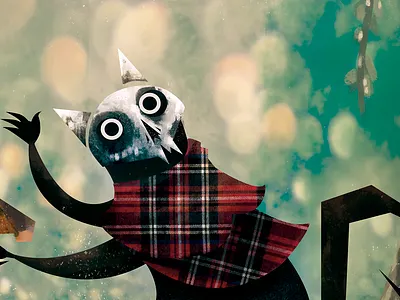 WHY HELLO THERE animal badger black character design creature design forest graphic graphic design illustration illustrator photoshop red skull texture vector whimsical whimsy winter