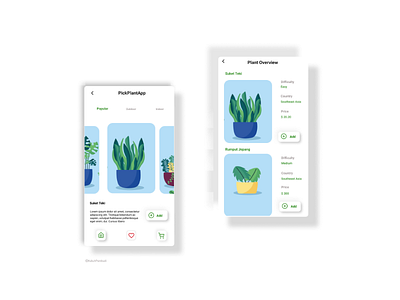 Flat design app android flatdesign plant simple