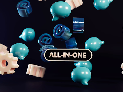 All in One 3d 3d animation 3d motion animation blender branding bubble c4d concept cycles design gear illustration mail motion motion design motion graphics render web design web illustration