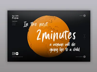 Safe Birth Program branding design typography ui ux web