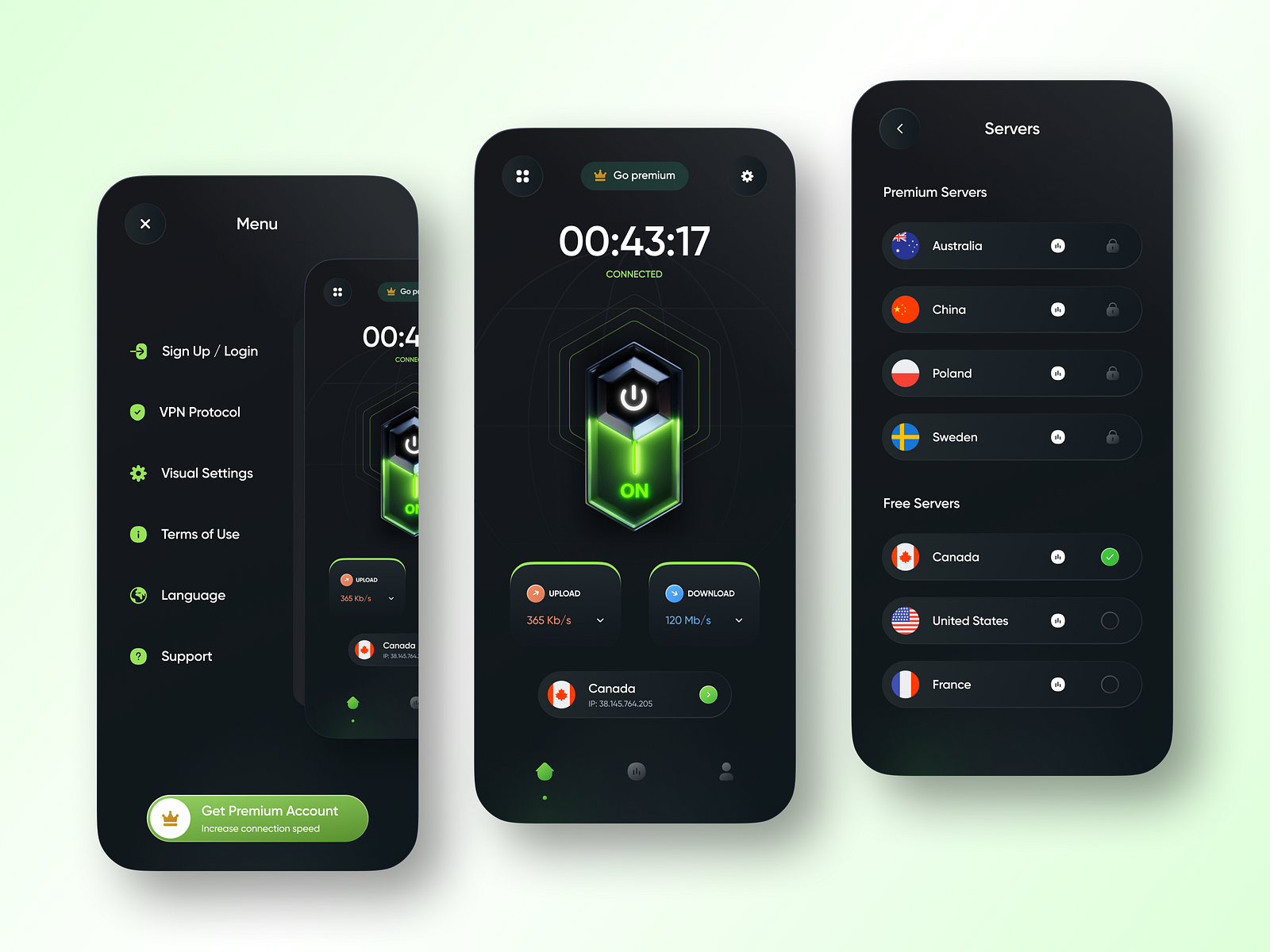 VPN Concept by Lay – UX/UI and branding for startups on Dribbble