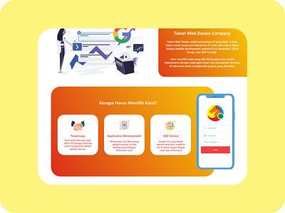 Tuban Web Desain - Web Service Landing Page Redesign adobe xd design illustration ui ui design ui kit ui kit design ui kits uidesign uiux ux web web app design web apps web design webdesign website website design