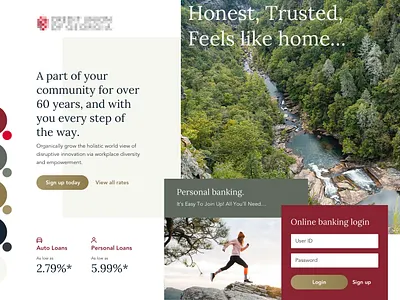 Banking - Style Tile design banking gold online banking serif style tile ui ux visual design web design