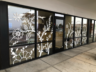 Hand Painted Window Mural hand painted mural window painting