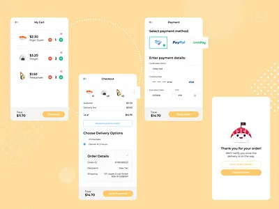 Daily UI #002 - Checkout checkout dailyui food delivery sushi