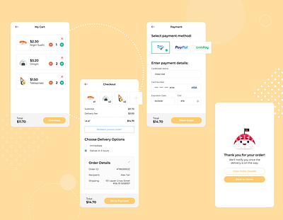 Daily UI #002 - Checkout checkout dailyui food delivery sushi