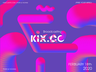 Poster for Kix.co Broadcasting. design poster poster art poster design typography