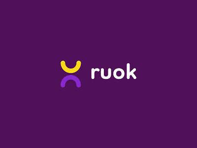 Logo for ruok app adobeillustrator app brand design brand identity branding design icon logo mental health mental health awareness minimalism ruok