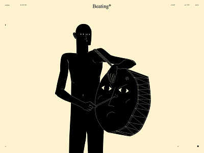 Beating yourself abstract beat beating composition conceoptual design drum drumming dual meaning figure figure illustration illustration laconic lines minimal poster
