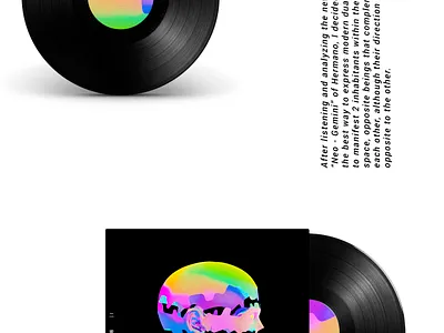 Neo-Gemini 3d art blender branding design illustration music vynil