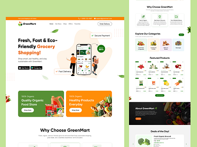 Grocery Store Landing Page best selling products ui checkout page design clean ui design conversion focused ui e commerce uiux food grocery ui fresh uiux grocery store ui homepage concept interactive web design landing page design minimalist website modern landing page online grocery design responsive web design shopping experience storefront web ui web design inspiration webflow ui website redesign